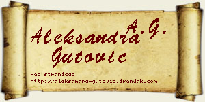 Aleksandra Gutović vizit kartica